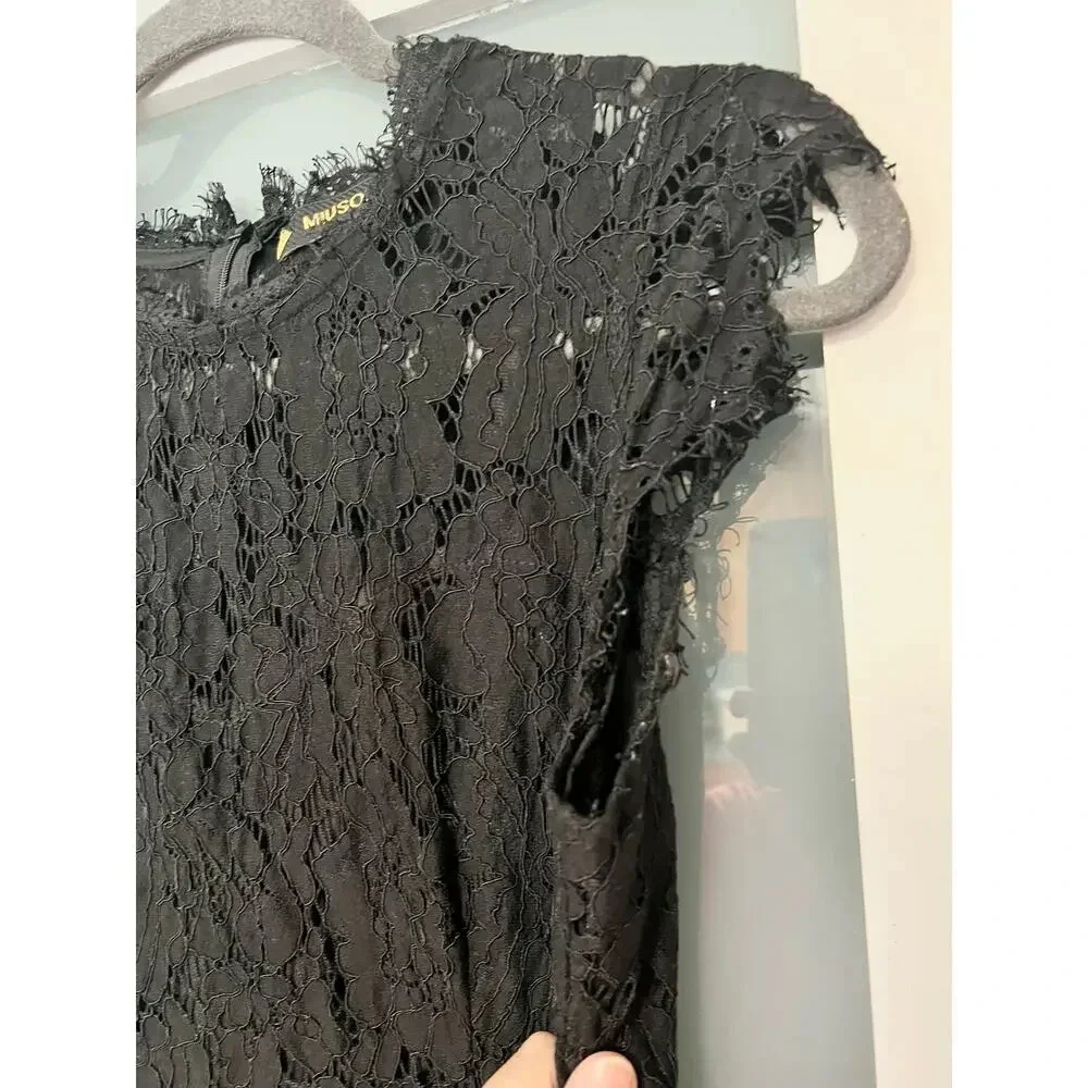 Miusol Women's Floral Lace Slim Evening Cocktail Lined Mini Dress Size Medium - Picture 6 of 14